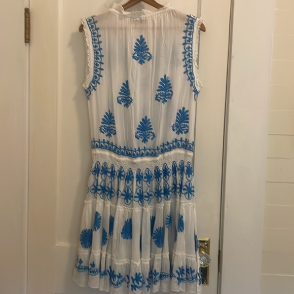 Pranella Celon Blue & White Summer Beach Dress size Large - Picture 9 of 16